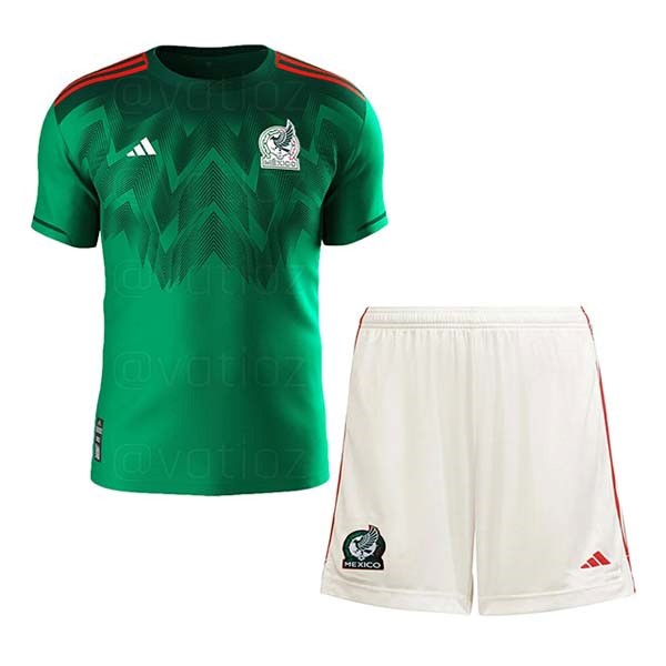 Camiseta México 1ª Niños 2022 Azul